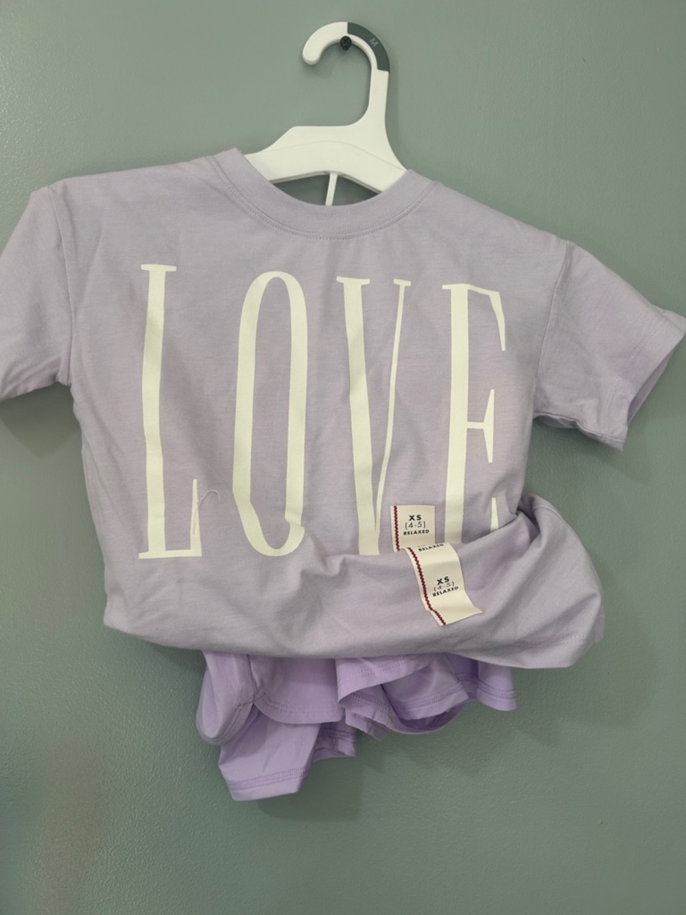 all in motion Lavender "LOVE" Kids Matching Set